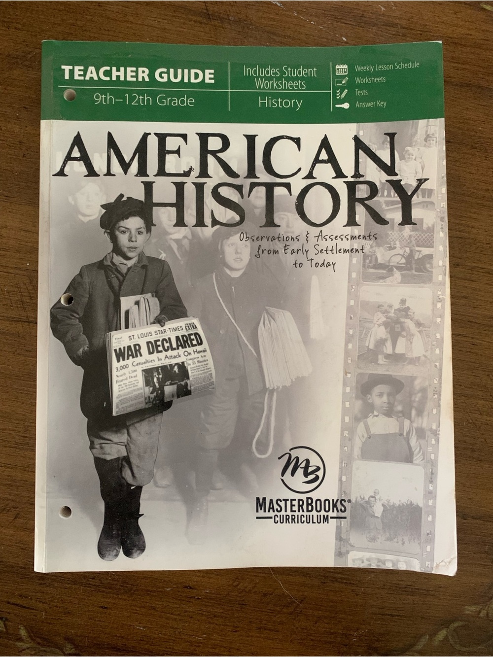 MasterBooks American History Teacher Guide - Green & White